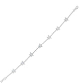 0.84ct 14k White Gold Diamond Star Bracelet